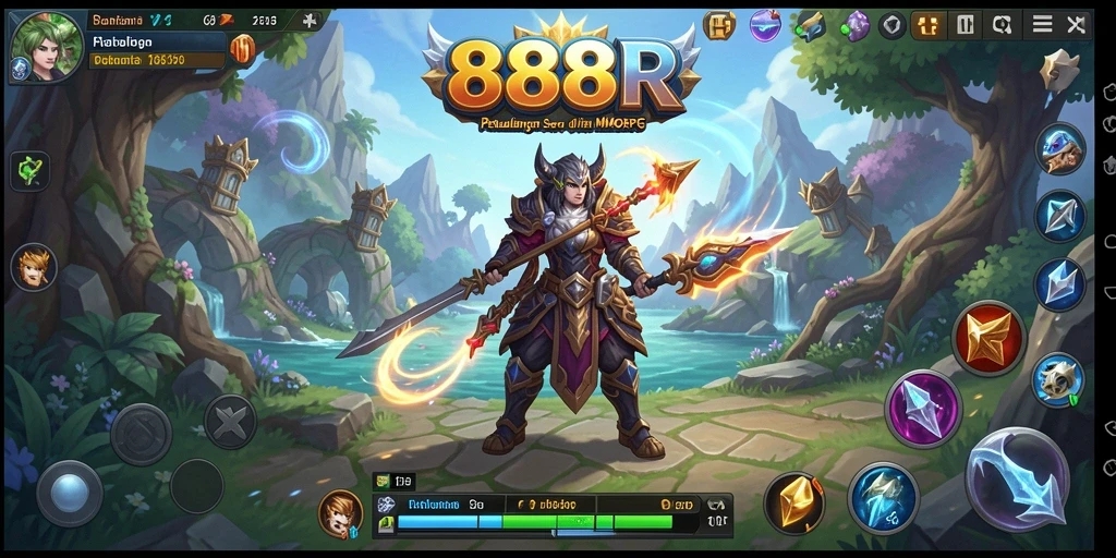 Tangkapan layar dari gameplay seru di dunia MMORPG 888R.