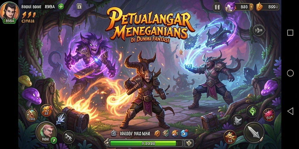 Screenshot gameplay 898A menunjukkan petualangan mendebarkan di alam liar.