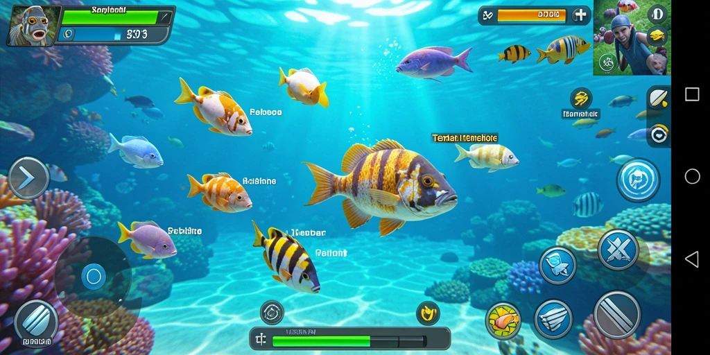 Tampilan gameplay menarik dari D73 dengan aksi tembak ikan.