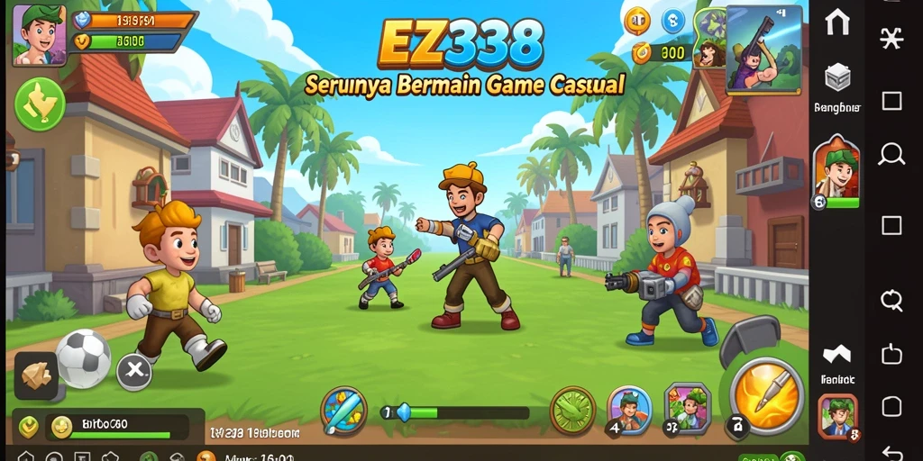 Tampilan grafik cerah dan gameplay menarik dalam EZ338.