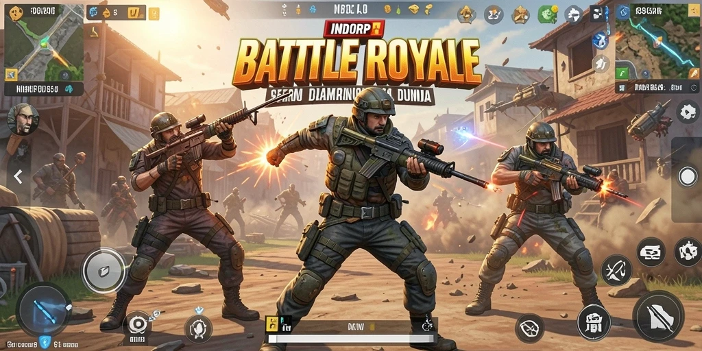 Tampilan mendebarkan dari gameplay INDORP dalam pertempuran seru.