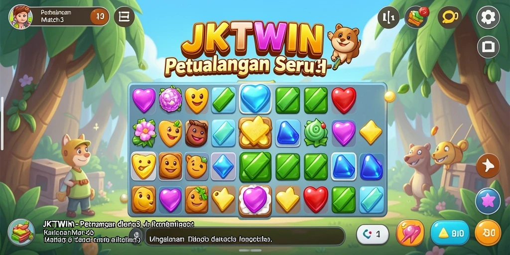 Tampilan gameplay seru dan penuh warna dari JKTWIN.
