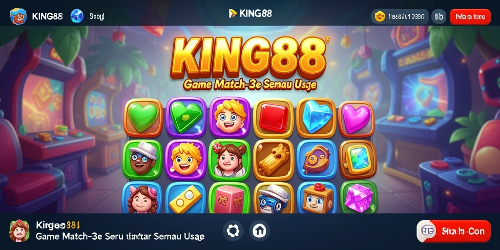Tampilan gameplay KING88 yang seru dan penuh warna.