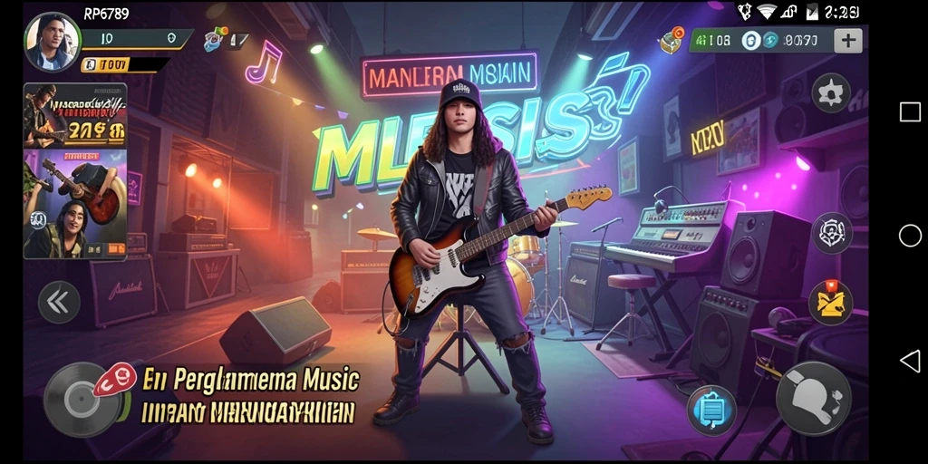 Screenshot RP6789 menampilkan pemain menikmati tantangan musik.