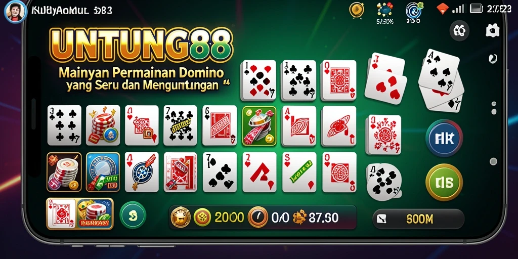 Tampilan menarik dari gameplay Domino UNTUNG88 dengan pemain aktif.
