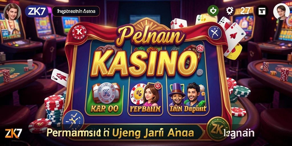 Tampilan permainan yang menakjubkan di ZK7 dengan tema Kasino.