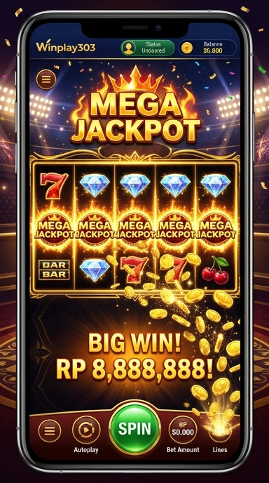 Pengguna sedang menikmati aplikasi dari winplay303 dengan antarmuka yang ramah pengguna.